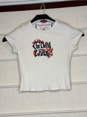 Reformation x Suki Waterhouse White Short-Sleeve Tee - The Devil I Know